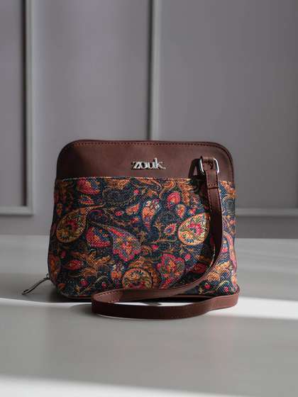ZOUK Paisley Printed
                        Structured Sling Bag