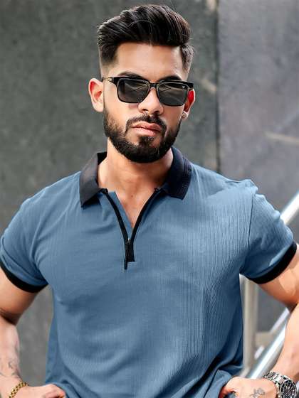 Maniac Polo Collar
                        Cotton Slim Fit T-shirt