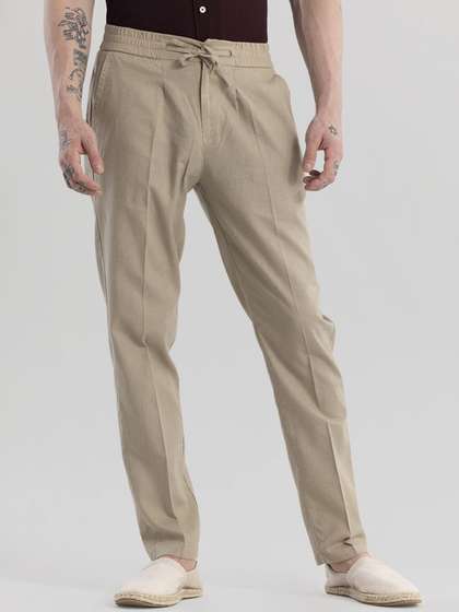 Snitch Regular Fit
                        Mid-Rise Cotton Pleated Trousers