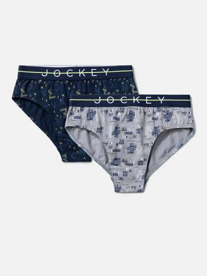 Jockey Boy Pack of 2
                    Super Combed Cotton Printed Brief with Ultrasoft
                    Waistband-NB01