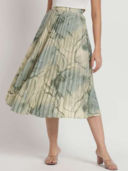 OTABU Printed A-Line Mini Skirts