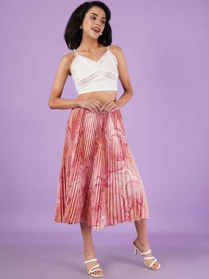 OTABU Printed A-line Midi Skirts