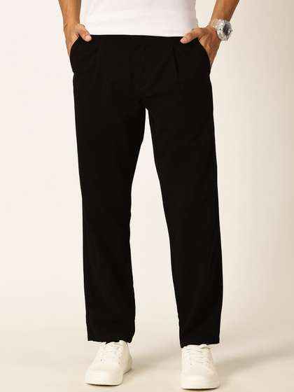 Thomas Scott Men
                        Smart Straight Fit Mid-Rise Easy Wash Pure
                        Cotton Chinos Trousers