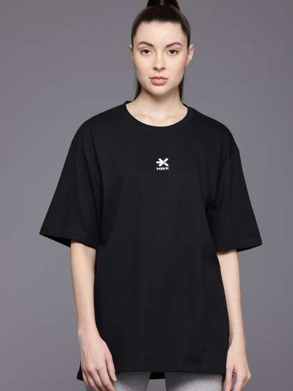 HRX by Hrithik Roshan Drop-Shoulder Sleeves Oversized Training T-shirt