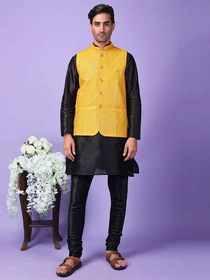 Hangup Embellished Woven Nehru Jacket