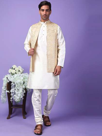 Hangup Embellished Woven Nehru Jacket
