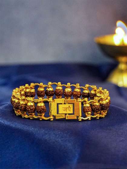 Japam Gold Plated Modern
                    Rudraksha Bracelet