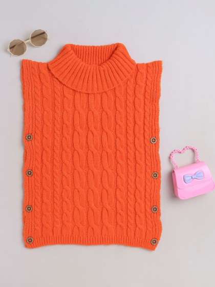 Yellow Apple Girls Cable
                    Knit Woollen Sweater Vest
