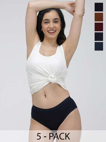 AMUL COMFY Pack Of 5
                      Pure Cotton Mid Rise Basic Briefs
                      AC-PRI-PL-PAN-IE-MULTI-1-80-5P