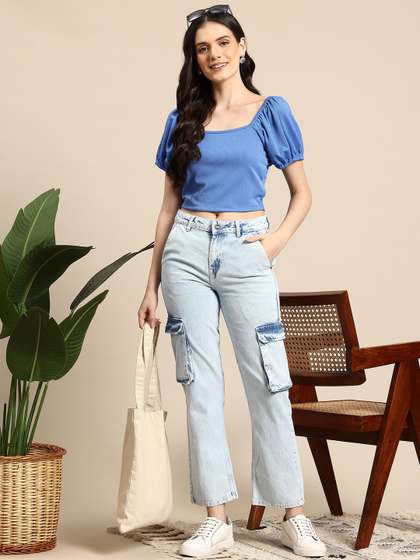 Mast & Harbour
                        Women Cargo-Style Jeans