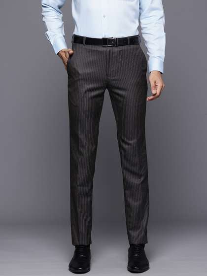 Raymond Men Striped
                        Slim Fit Formal Trousers