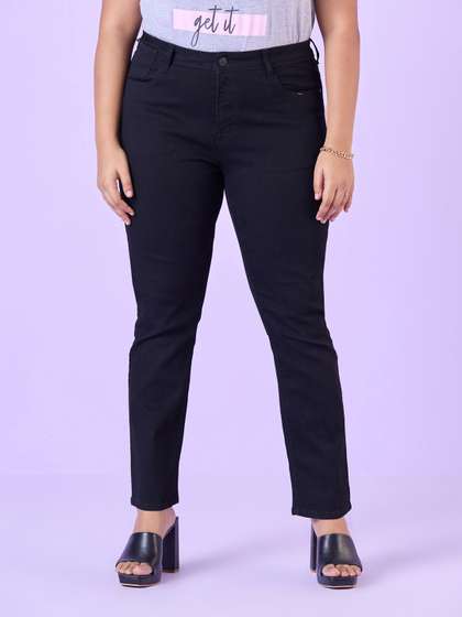Big Hello - The
                          Plus Life Women Straight Fit Jeans