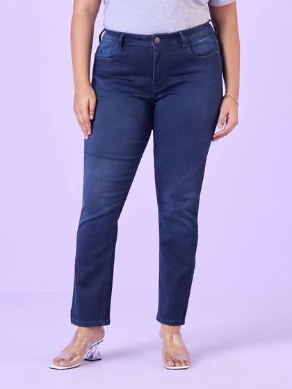 Big Hello - The Plus
                        Life Women Straight Fit Light Fade Jeans