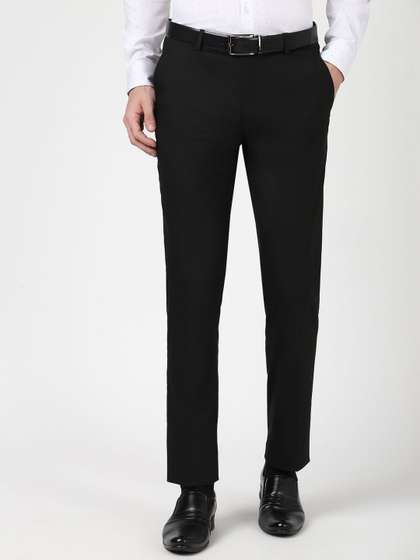 Peter England Men
                        Solid Slim Fit Trousers
