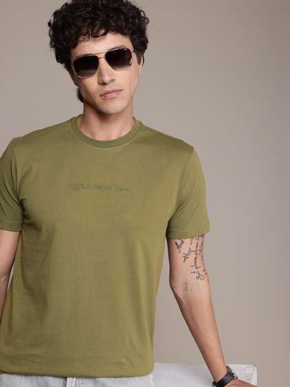 French Connection Embroidered Pure Cotton T-shirt