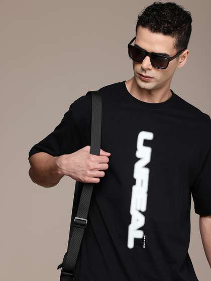 FCUK Graphic Printed Drop-Shoulder Sleeves Pure Cotton Oversized T-shirt