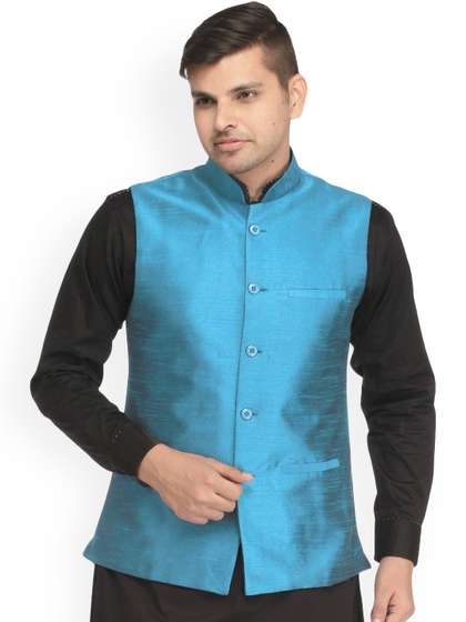 Exotic India Woven Nehru Jacket