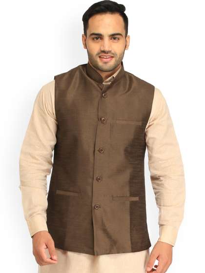 Exotic India Woven Nehru Jacket