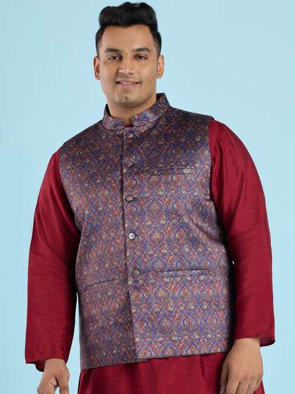 Big Hello - The Plus Life Printed Nehru Jacket
