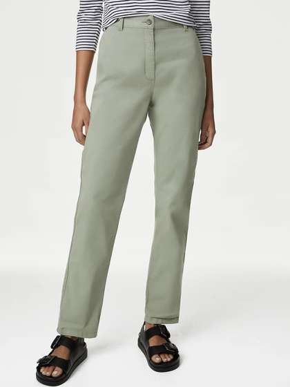 Marks & Spencer
                        Cotton Rich Tea Dyed Slim Fit Chinos