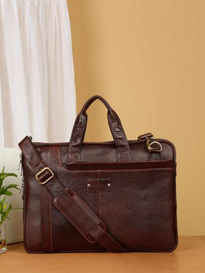 Price History of TEAKWOOD LEATHERS Textured Laptop Bag with Detachable Belt from Ajio 2191 2161827
