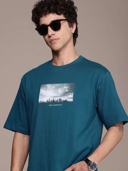 French Connection Printed Pure Cotton T-shirt