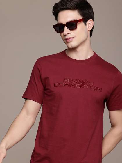 French Connection Brand Logo Printed Pure Cotton T-shirt