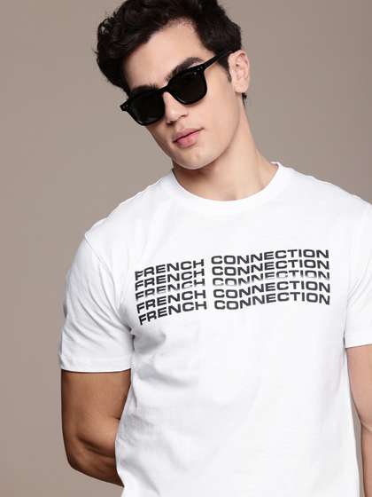French Connection Brand Logo Printed Pure Cotton T-shirt
