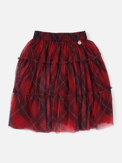 Angel & Rocket Girls Checked Flared Skirts