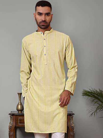 Jompers Men Geometric Kurta