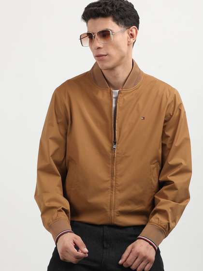 Tommy Hilfiger Men winters Camouflage Bomber Jacket (S) by Myntra*##*Yellow~S