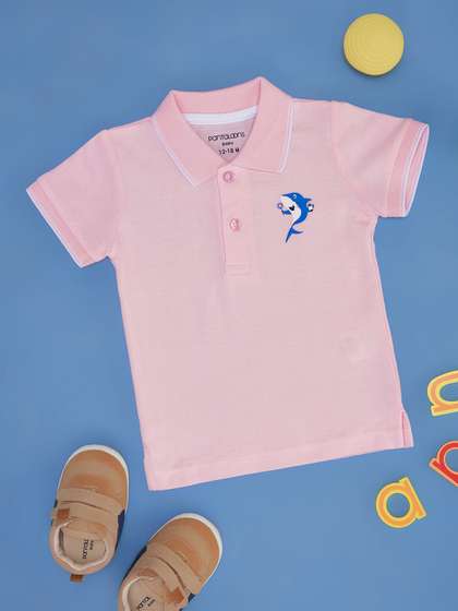 Pantaloons Baby Boys Polo Collar Graphic Printed T-shirt