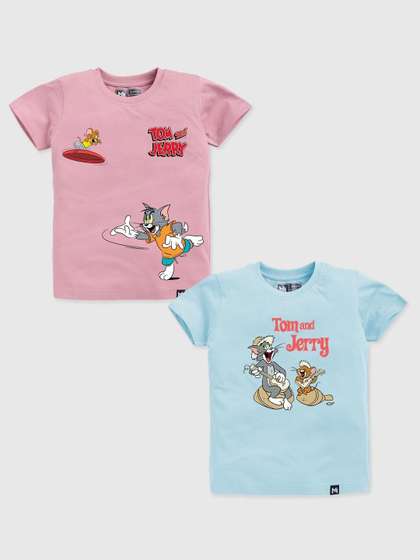 YK X Minute Mirth Boys Set of 2 Printed Pure Cotton T-shirts