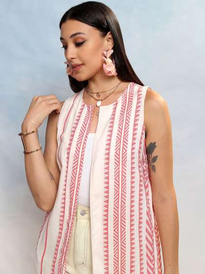 Vishudh Printed Longline Shrug