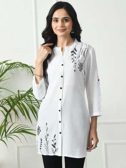 MEESAN Embroidered Tunic