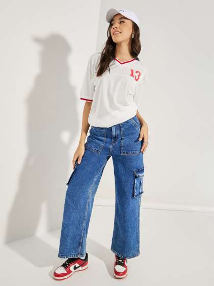 Styli Women High Rise Wide Leg Jeans