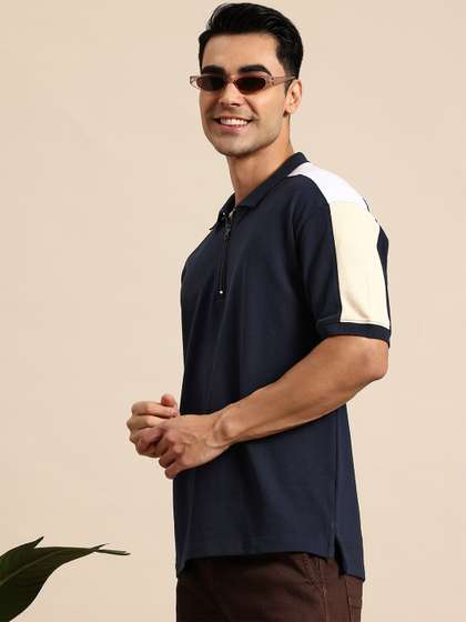 Mast & Harbour Men Polo Collar T-shirt