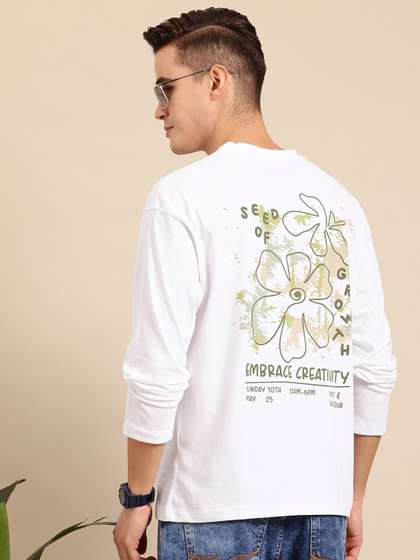 Mast & Harbour Graphic Printed Round Neck T-shirt