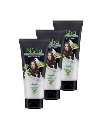 Nisha Set Of 3 Hair Conditioner With Avocado & Brahmi Oil - 180ml Each