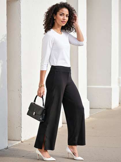 Blissclub Women
                        Loose Fit High-Rise Trousers