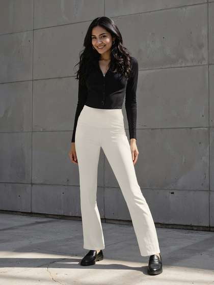 Blissclub Women
                        Ultimate Straight Pants -Lite Regular Trousers