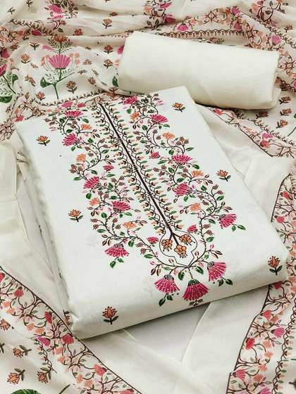 Peachmode Printed Pure Cotton Unstitched Dress Material