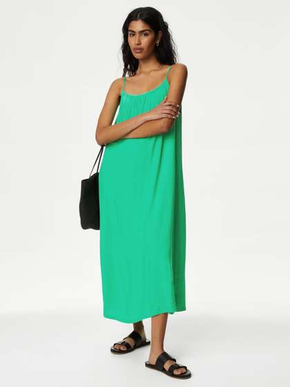 Marks & Spencer
                        Square Neck Strappy Midi Cami Slip Dress