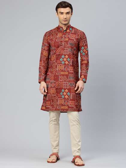 Majestic Man Ethnic Motifs Printed Kurta