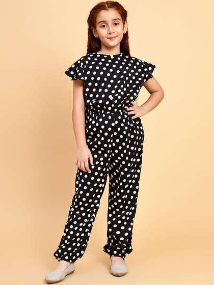 YK Girls Printed Round
                    Neck Basic Jumpsuit
