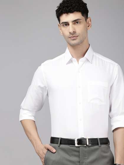 Arrow Manhattan Slim Fit Textured Self Design Pure Cotton Formal Shirt