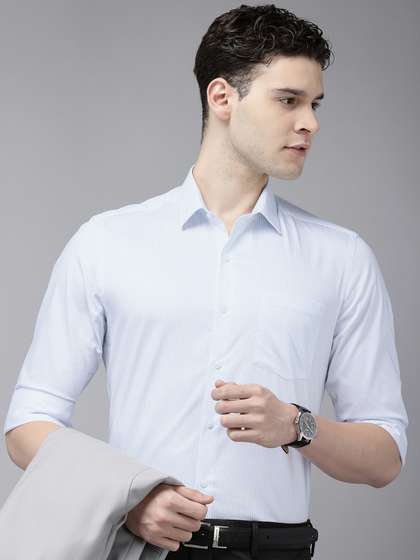 Arrow Manhattan Slim Fit Opaque Striped Pure Cotton Formal Shirt