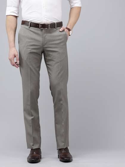 Arrow Men Textured
                        Tailored Tapered Fit Formal Trousers