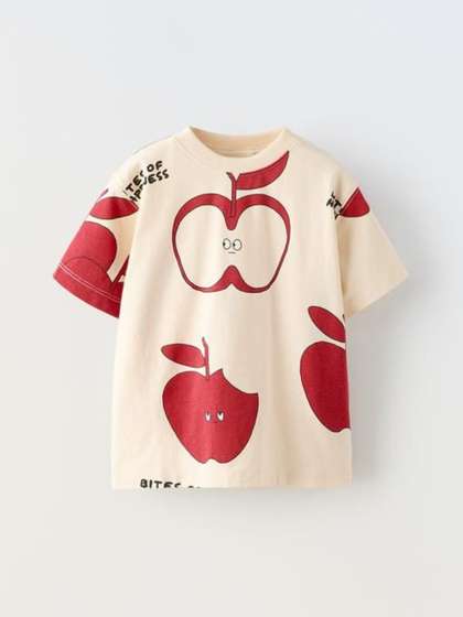 Googo Gaaga Boys Round Neck Conversational Printed T-shirt