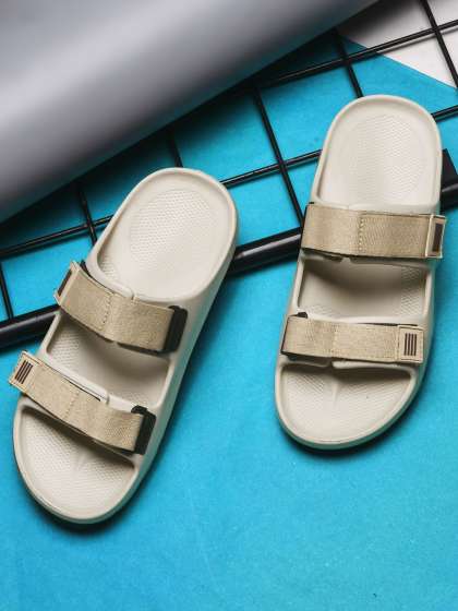 HRX by Hrithik Roshan Men Brown Rubber Sliders
